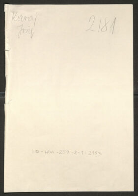 Kavaj, Josip, 6.12.1914. Policijski karton