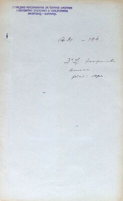 dr. Ljudevit Josipović, dostava konzervatorskog pečata i upute za konzervatore