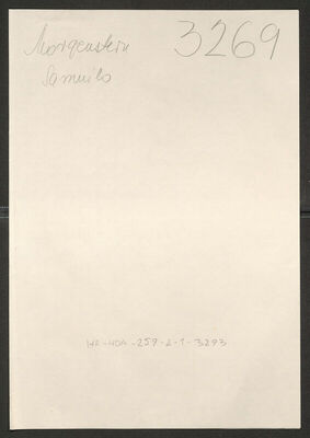 Morgenstern, Samuilo, 1920. Policijski karton