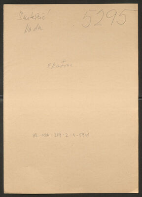 Šušterčić, Nada, 4.4.1912. Policijski karton