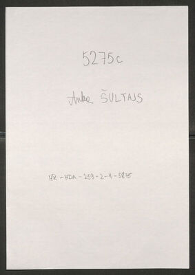 Šultajs, Anka, 5.10.1904. Policijski karton