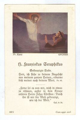 Serafski otac sveti Franjo Asiški prema slici Fritza Kunza