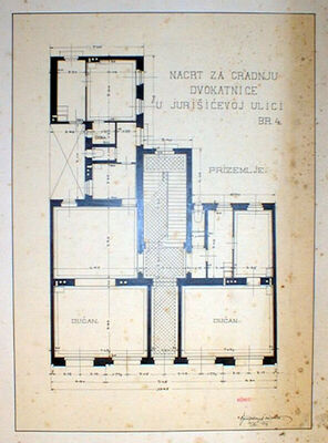 Tlocrt prizemlja stambene kuće