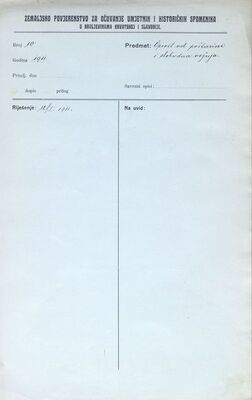 Zamolba za oprost od poštarine i besplatnu vožnju vlakovima i parobrodom za članove Zemaljskog povjerenstva