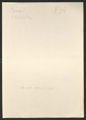 Čonkaš, Elizabeta, 9.10.1913. Policijski karton