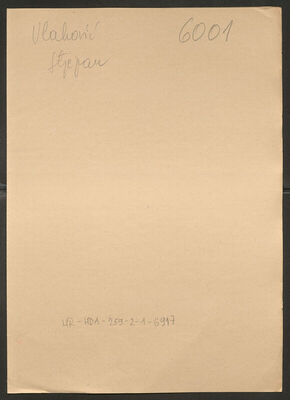 Vlahović, Stjepan, 2.3.1913. Policijski karton