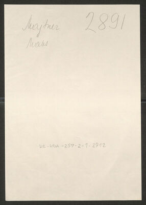 Majtner, Maks, 7.11.1909. Policijski karton