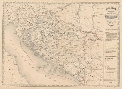 Zemljovid stare cèlokupne Kraljevine Hèrvatske