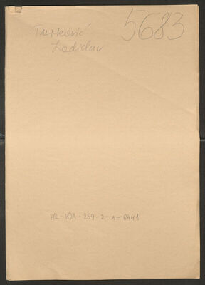 Turković, Ladislav, 22.5.1905. Policijski karton