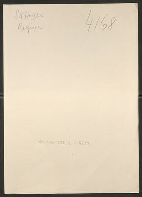 Satinger, Regina, 7.9.1925. Policijski karton