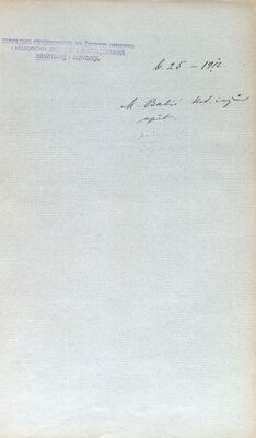 Upit Zemaljskog povjerenstva inženjeru Milanu Babiću za snimanje srednjovjekovnoga krapinskog grada