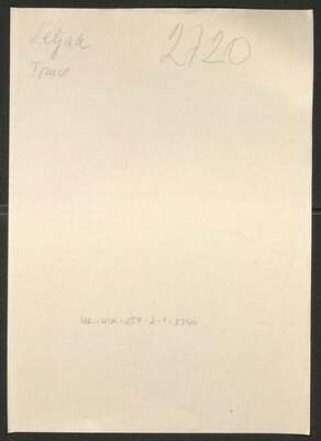 Leljak, Tomo, 6.3.1888. Policijski karton