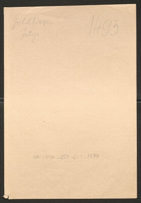 Goldfinger, Julija, 21.8.1884. Policijski karton