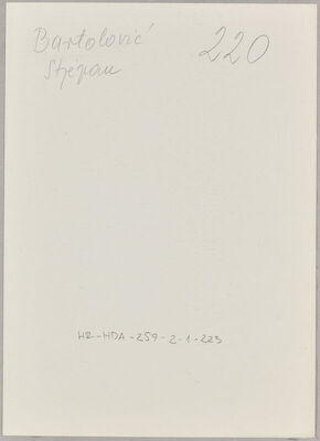 Bartolović, Stjepan, 25.11.1909. Policijski karton