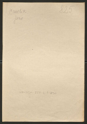 Čmelik, Jano, 1925. Policijski karton