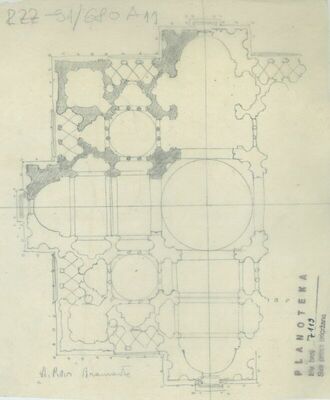 Rimske teme, studija tlocrta bazilike sv. Petra