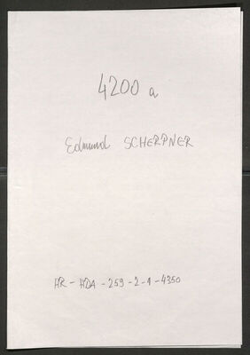 Scherpner, Edmund, 10.2.1890. Policijski karton