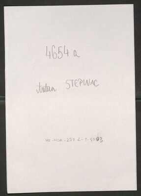 Stepinac, Antun, 1.12.1908. Policijski karton