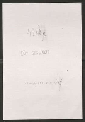 Schwarz, Oto, 18.6.1886. Policijski karton