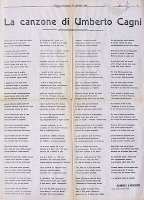 La canzone di Umberto Cagni = Pjesma Umbertu Cagniju