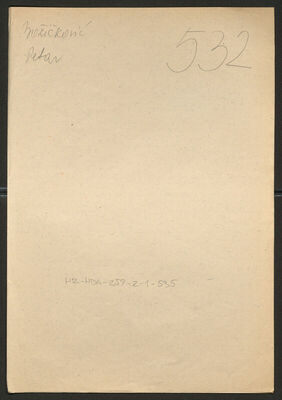 Božičković, Petar, 8.3.1919. Policijski karton