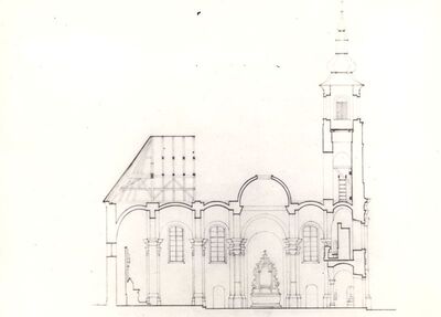 Pogančec - Crkva sv. Majke Božje Lauretanske, presjek