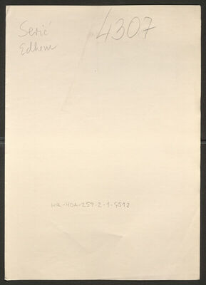 Serić, Edhem, 5.6.1910. Policijski karton