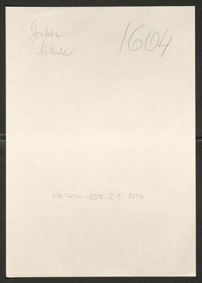 Gruber, Nikola, 10.11.1903. Policijski karton