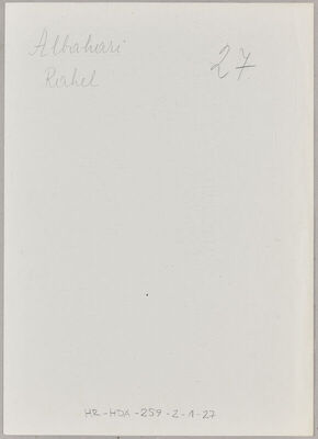 Albahari, Rahel, 26.2.1910. Policijski karton