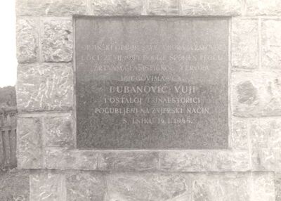 Salnik - Spomenik NOB-e, spomen ploča