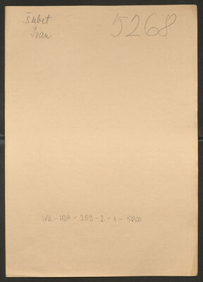 Šubet, Ivan. Policijski karton