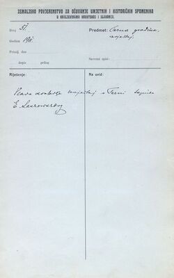 Izvještaj Emila Laszowskog o gradini Perna