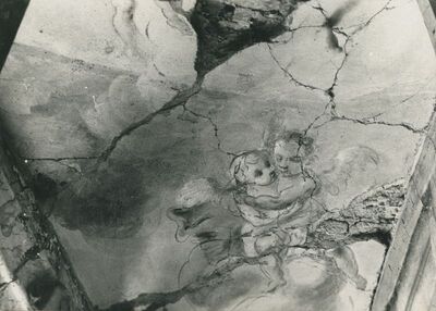 Lepoglava - Bivša pavlinska crkva sv. Marije, detalj velikog oštećenja na svodu