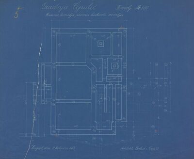 Vila Čepulić, tlocrt temelja