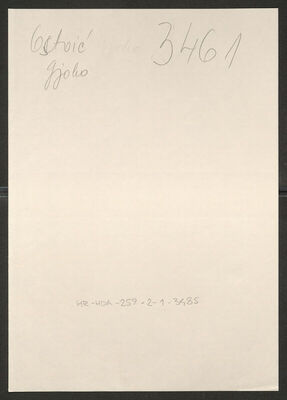 Ostojić, Gjoko, 1904. Policijski karton