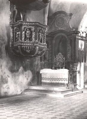 Remetinec - Crkva Blažene Djevice Marije, propovjedaonica