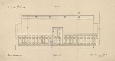 Vila Herzog, zidna oplata/hol