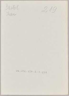 Bartol, Ivan, 15.4.1911. Policijski karton