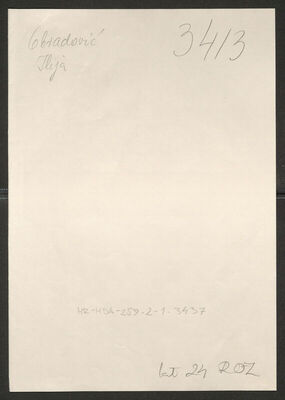 Obradović, Ilija, 1901. Policijski karton