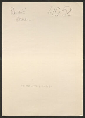 Ruvić, Omer, 24.3.1914. Policijski karton