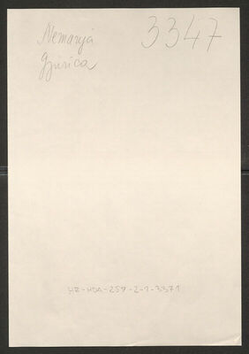 Nemanja, Đurica, 1908. Policijski karton