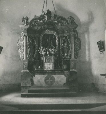 Klupci Začretski (Sveti Križ Začretje) - Kapela Majke Božje, unutrašnjost, detalj, oltar
