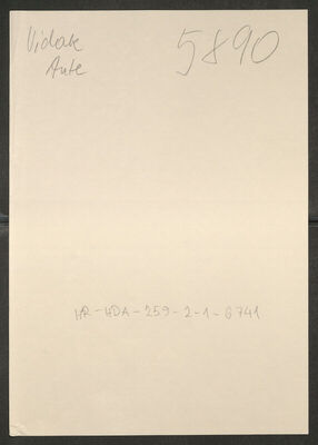 Vidak, Ante, 18.1.1907. Policijski karton