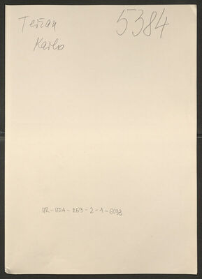 Teržan, Karlo, 11.7.1891. Policijski karton