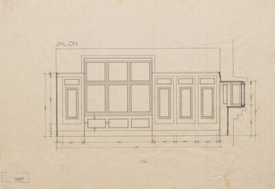 Vila Frangeš, salon/drvena oplata