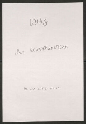 Schwarzenberger, Leo Bernad, 15.3.1898. Policijski karton