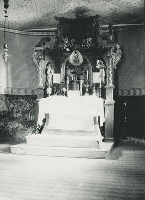 Sveti Križ (Budinščina) - Crkva Majke Božje Žalosne (Crkva sv. Križa), unutrašnjost, detalj, oltar