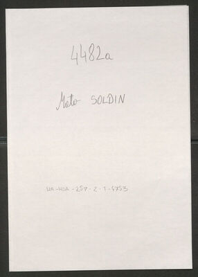 Soldin, Mato, 1908. Policijski karton