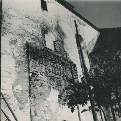 Lepoglava - Župna crkva, oštećenje na južnom pročelju, prije zahvata