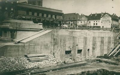 Zagreb (Dolac) - Izgradnja tržnice, profil centralnog dijela